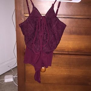 Maroon bodysuit